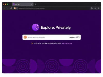 Tor Browser start page